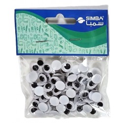 عيون متحركة بلاستك صغير بكرت